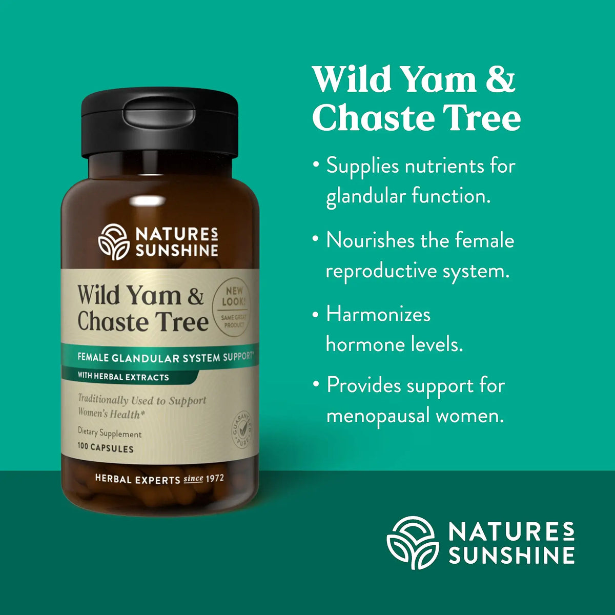 Nature's Sunshine Wild Yam & Chaste Tree (100 caps)