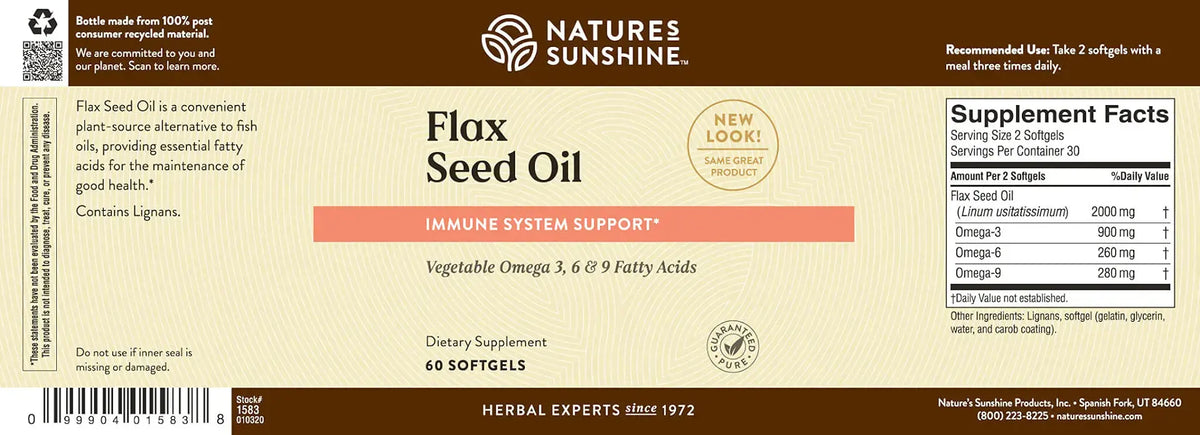 Nature's Sunshine Flax Seed Oil