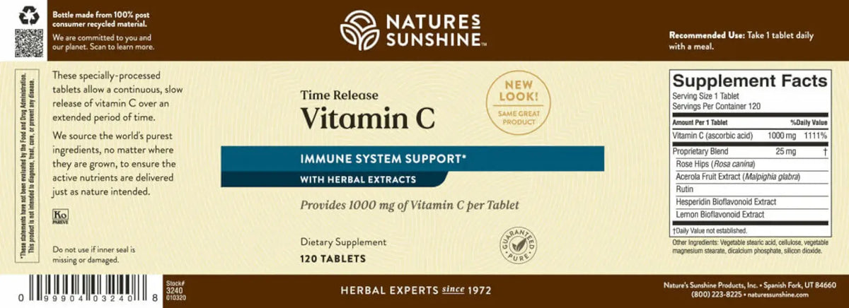 Nature's Sunshine Vitamin C T/R (1000 mg) (120 tabs)
