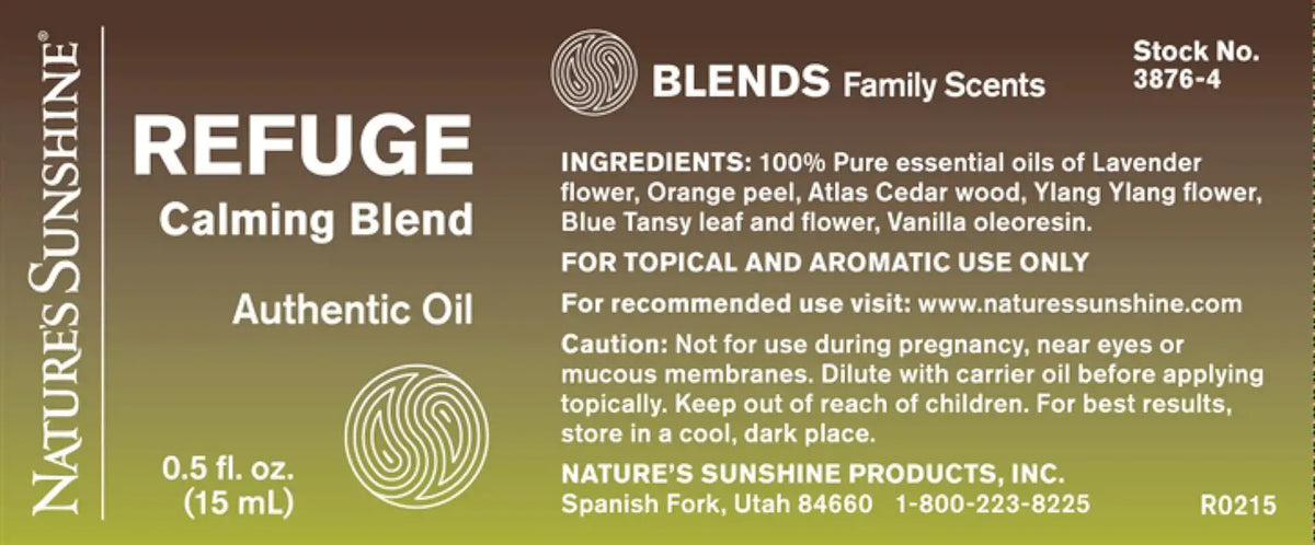 Nature's Sunshine REFUGE Calming Blend Essential Oil