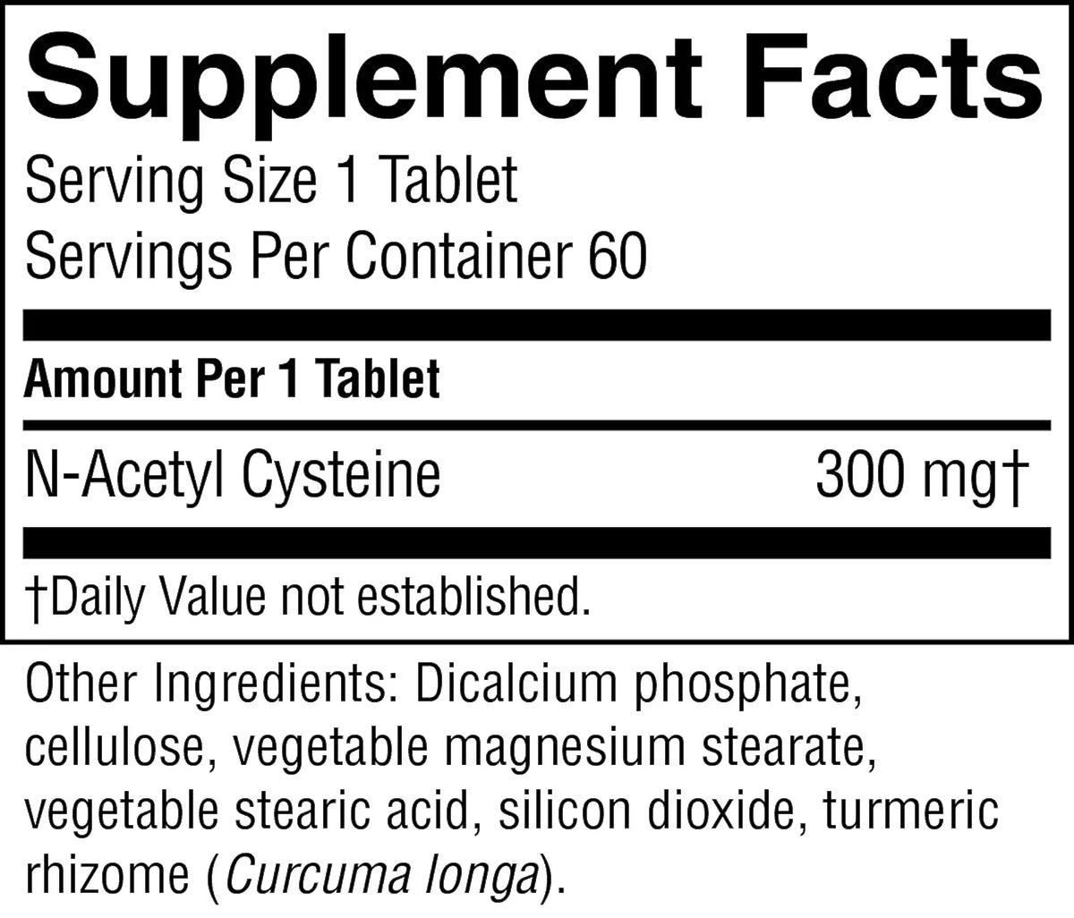 Nature's Sunshine N-Acetyl Cysteine (300 mg) (60 tabs)