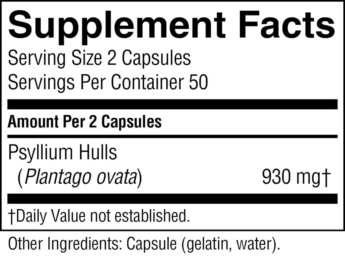 Nature's Sunshine Psyllium Hulls (100 caps)