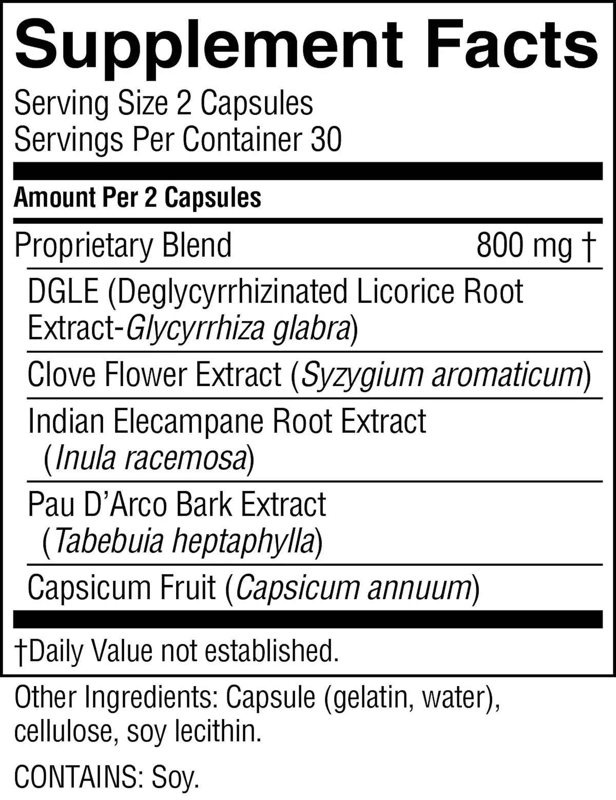 Nature's Sunshine Gastro Health Conc. (60 caps)