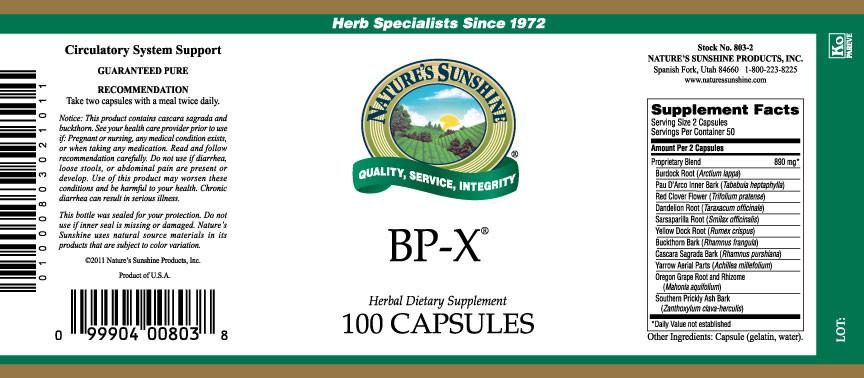 Nature's Sunshine BP-X (100 caps) – Nature's Best Health Store