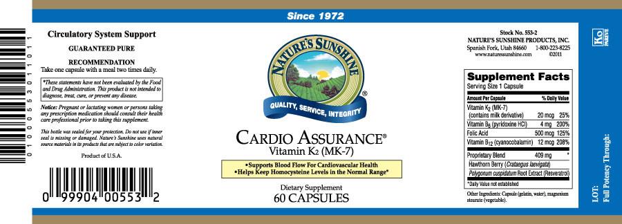 Nature's Sunshine Cardio Assurance® (60 caps) - Nature's Best Health Store