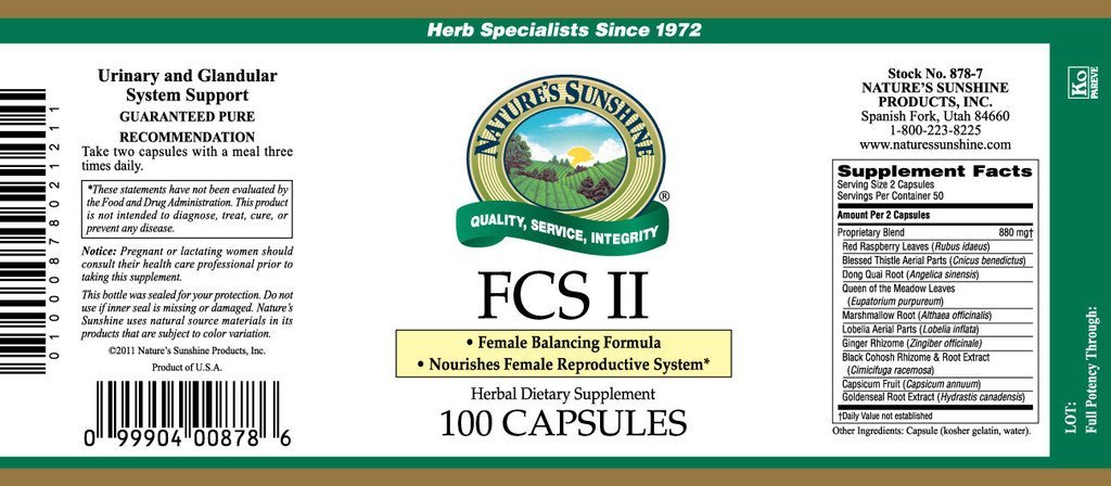 Nature's Sunshine FCS II w/Lobelia (100 caps) - Nature's Best Health Store