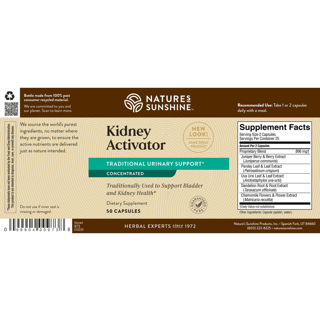 Nature's Sunshine Kidney Activator ATC Conc. (50 caps) - Nature's Best Health Store