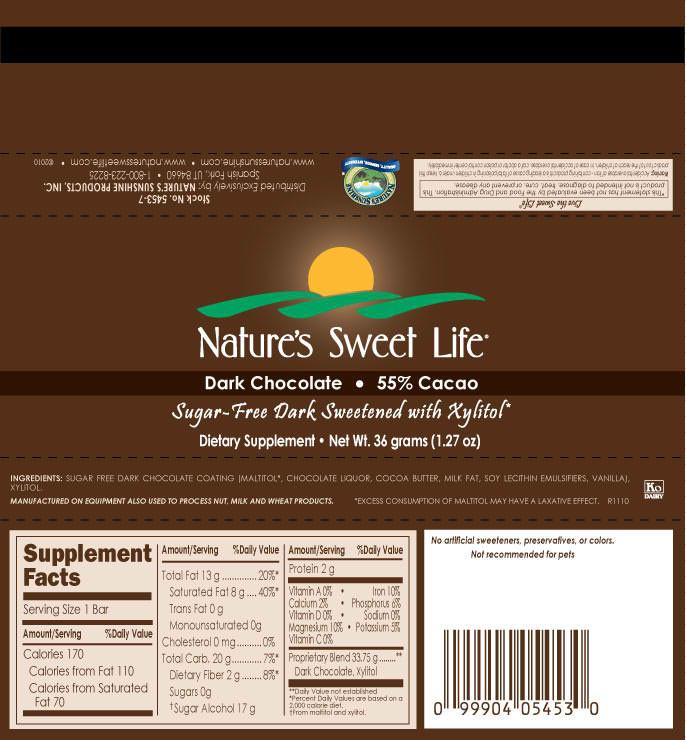 Nature's Sunshine Nature's Sweet Life Dark Chocolate 55 Cacao (28 bar
