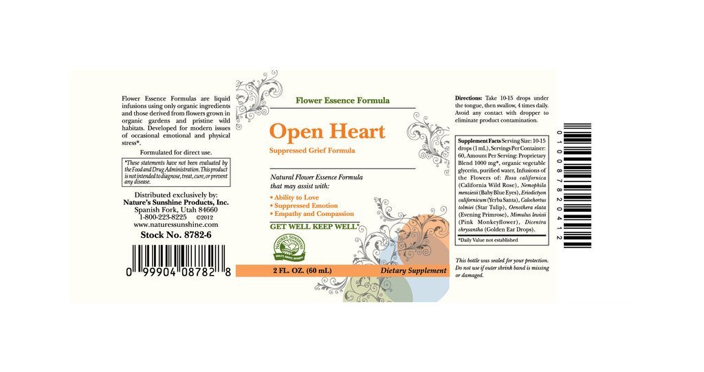 Nature's Sunshine Open Heart (Suppressed Grief Formula) (2 fl oz) - Nature's Best Health Store