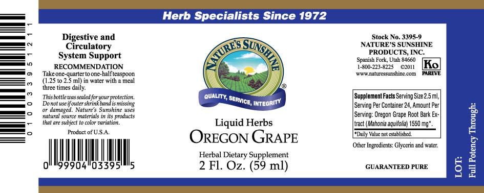 Nature's Sunshine Oregon Grape (2 fl. oz.) - Nature's Best Health Store