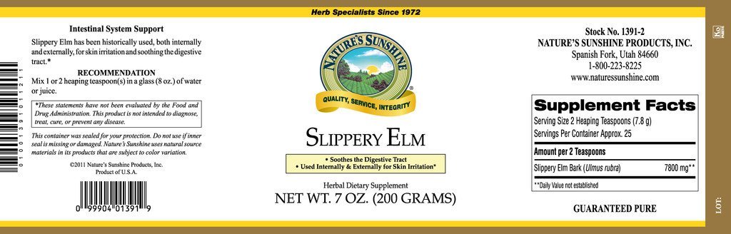 Nature's Sunshine Slippery Elm (7 oz.) - Nature's Best Health Store