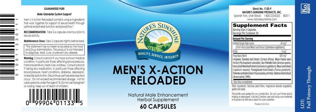 Nature's Sunshine X-Action Reloaded (Men's) (60 Caps) - Nature's Best Health Store