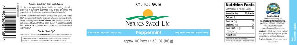 Nature's Sunshine Xylitol Gum (Peppermint) (100) - Nature's Best Health Store