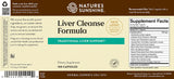 Natures Sunshine Liver Cleanse Formula supplement label with text and branding.