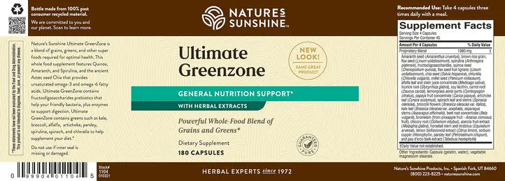 Nature's Sunshine GreenZone®, Ultimate (180 caps) - Nature's Best Health Store