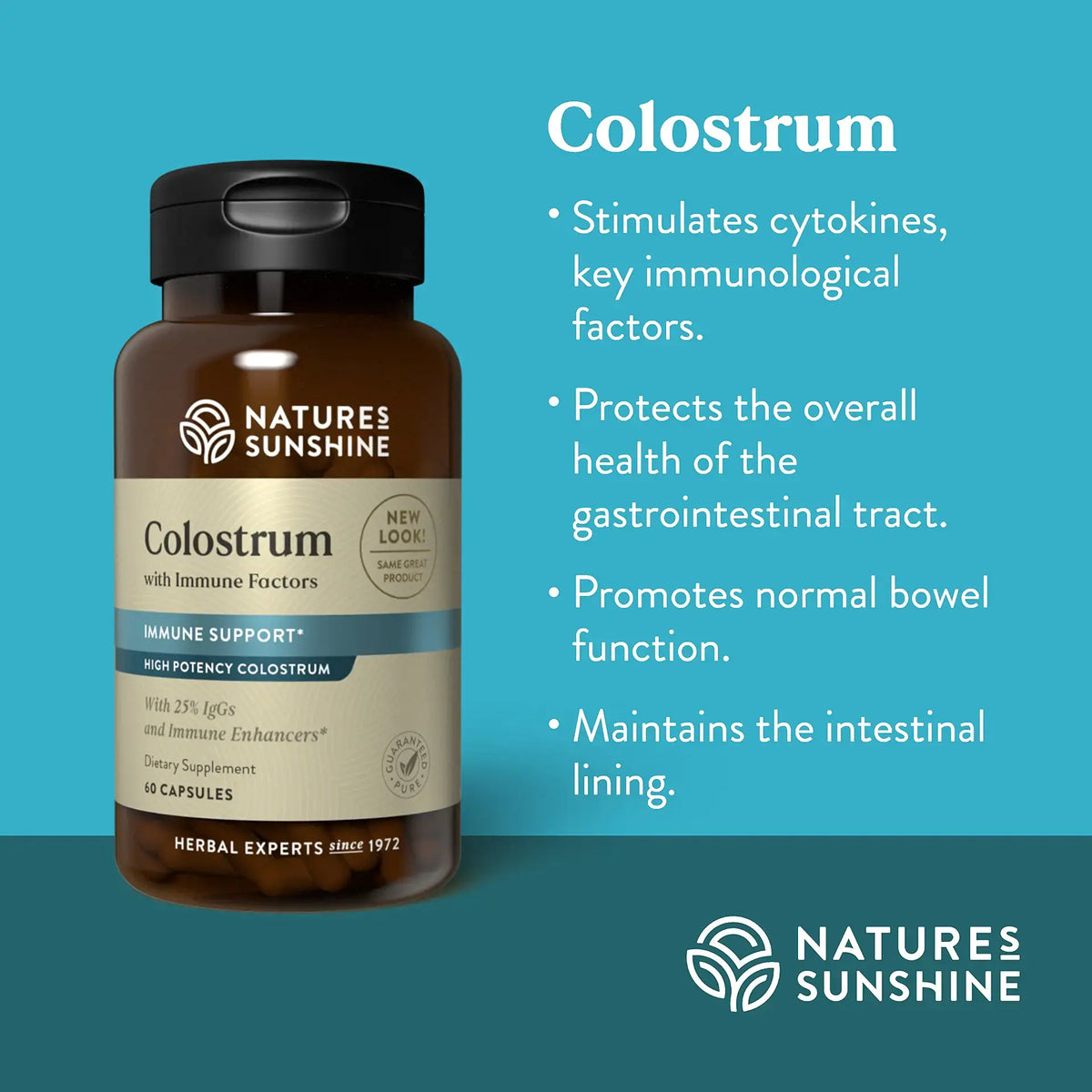 Nature's Sunshine Colostrum w/Immune Factors (60 caps)