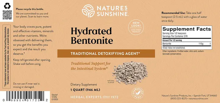 Nature's Sunshine Bentonite, Hydrated (32 fl. oz.) - Nature's Best Health Store