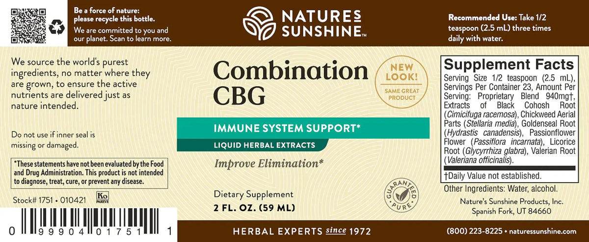 Nature's Sunshine Combination CBG Extract (2 fl. oz.)