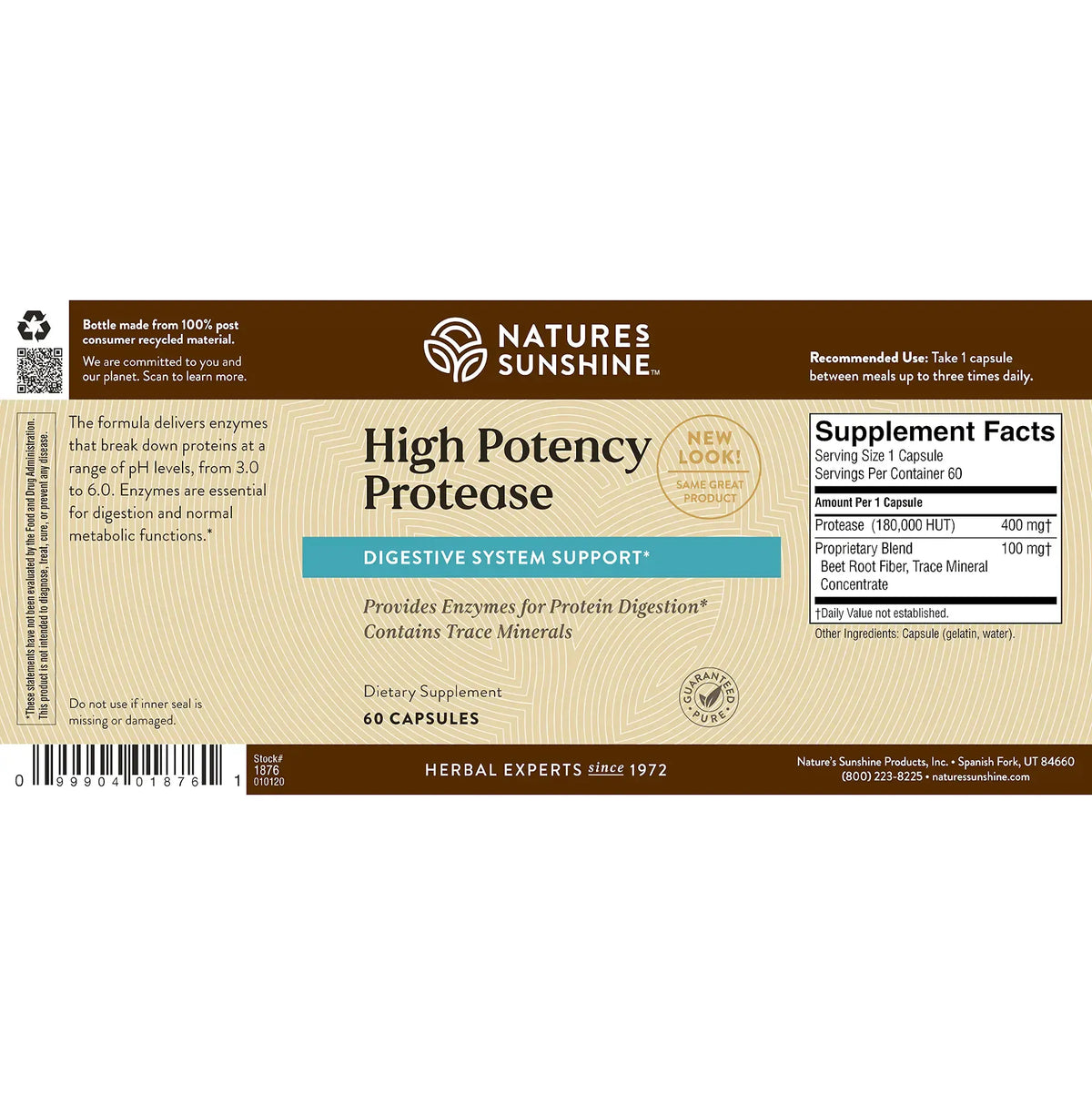 Nature's Sunshine Protease High Potency (60 caps