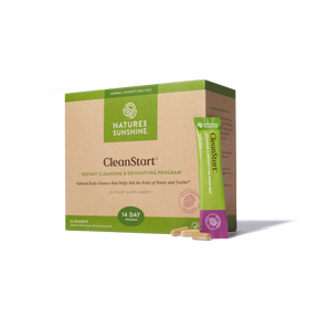 Nature's Sunshine CleanStart dietary supplement packaging on a white background