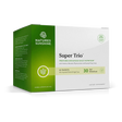 Nature's Sunshine Super Trio dietary supplement box, featuring a green and white packaging design with a 30-day program label.