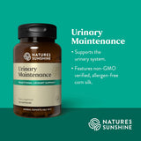 Natures Sunshine Urinary Maintenance supplement bottle on a green background