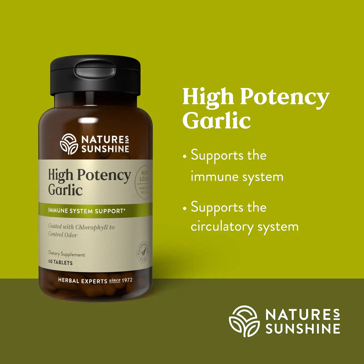 Nature's Sunshine Garlic, High Potency, SynerPro (60 tabs)