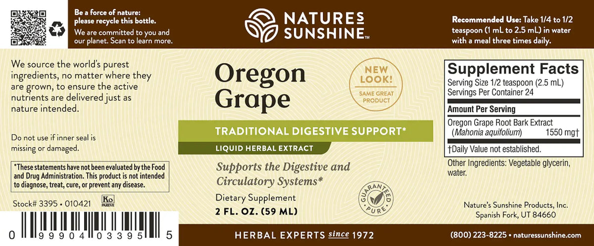 Nature's Sunshine Oregon Grape
