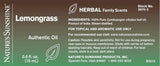 Nature's Sunshine Lemongrass Essential Oil