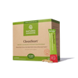 Nature's Sunshine CleanStart dietary supplement box with a single packet standing beside it and two capsules in front, on a clean white background.