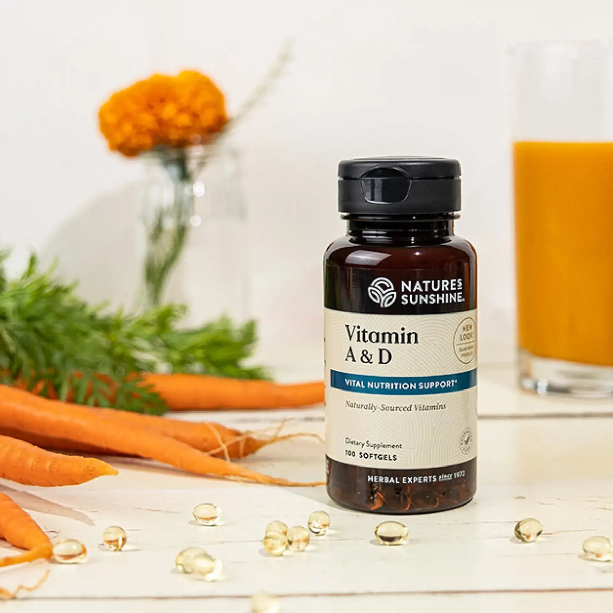 Nature's Sunshine Vitamin A & D (10,000/400 IU) (100 softgel caps)
