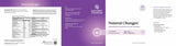 Front and back of a Nature's Sunshine Natural Changes dietary supplement packet, showing the white back with Supplement Facts and the purple front with product branding and benefits.
