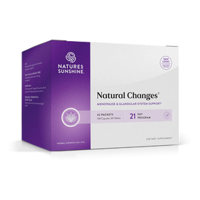 Natures Sunshine Natural Changes dietary supplement box on a white background