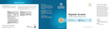 A wide product package layout for Nature's Sunshine Hepatic System, showing front, back, and side panels with text, dosage information, and a blue gradient design.