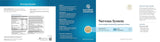 A flat, unfolded product package layout for Nature's Sunshine Nervous System dietary supplement, showing front and back panels with text, dosage information, and a blue gradient design.