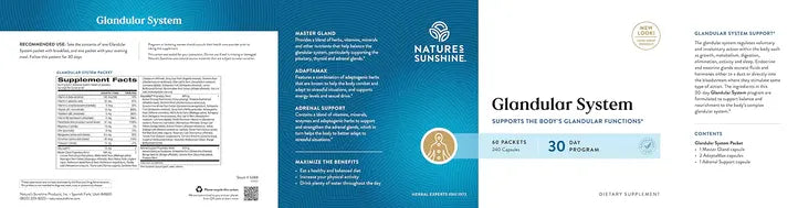 Nature's Sunshine Glandular System Pack (30 day) - Nature's Best Health Store