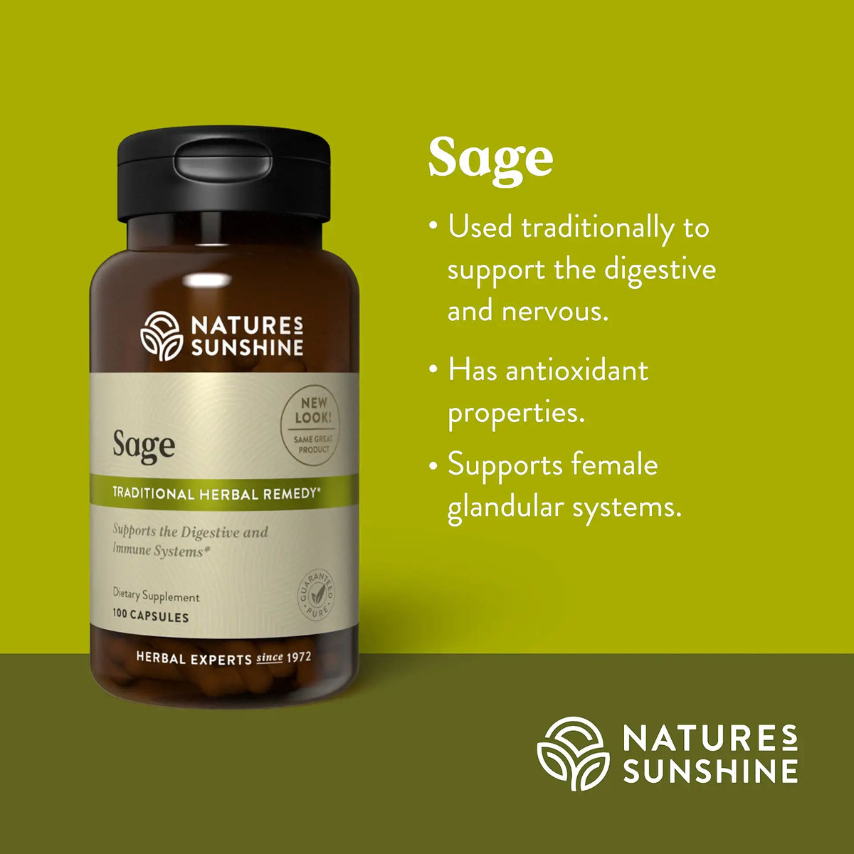 Nature's Sunshine Sage (100 caps)