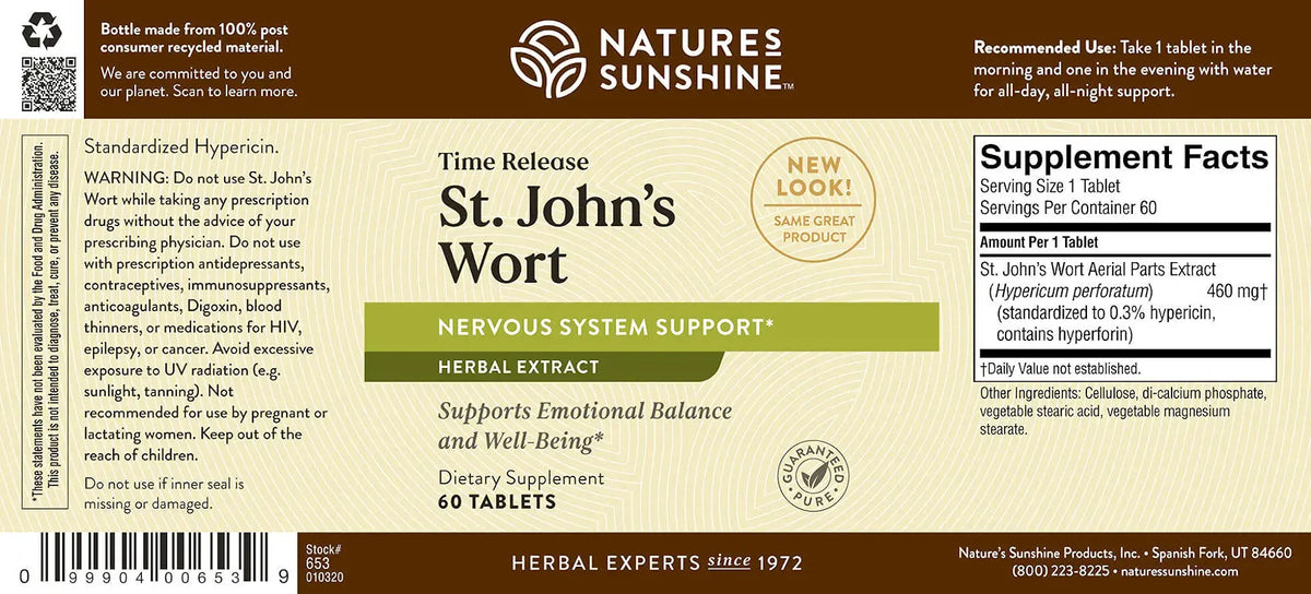 St. John's Wort Conc. T/R (60 tabs)