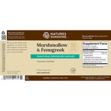 Natures Sunshine Marshmallow & Fenugreek herbal supplement box showing the front label with product name, ingredients, and supplement facts on a white background.
