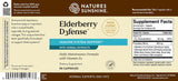 Natures Sunshine Elderberry D3fense supplement label with text and branding.