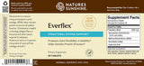 The back of a Nature's Sunshine Everflex Structural System Support dietary supplement box, showing the supplement facts, ingredients, and barcode on a beige and brown label.