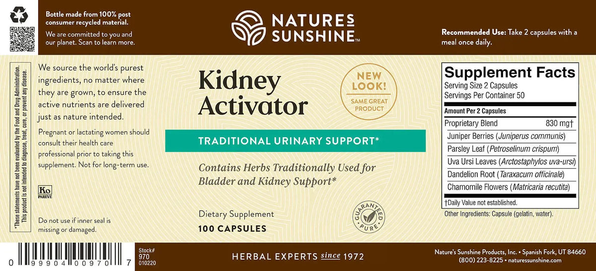 Nature's Sunshine Kidney Activator (100 caps)