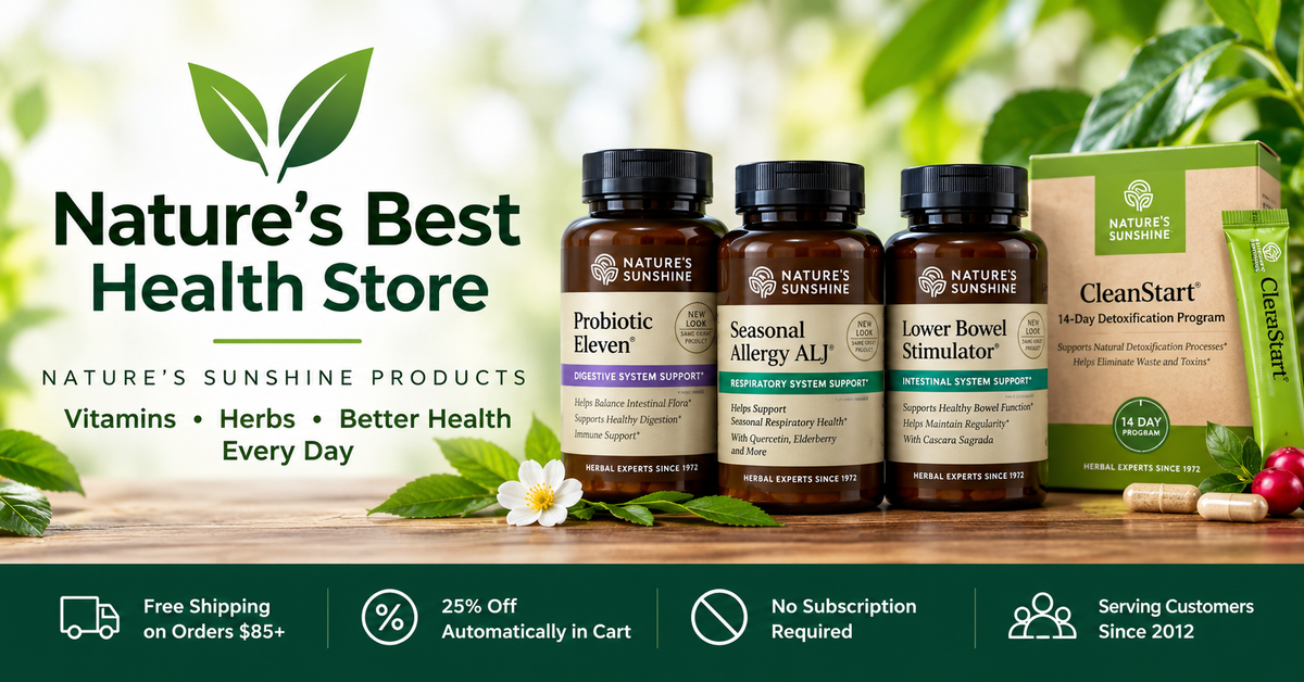 Nature's Best Health Store Home Page Image