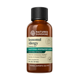 A 2 fl oz amber glass bottle of Natures Sunshine Seasonal Allergy Traditional Respiratory Support liquid herbal extracts, featuring a black ribbed cap and a beige label with green and white text.