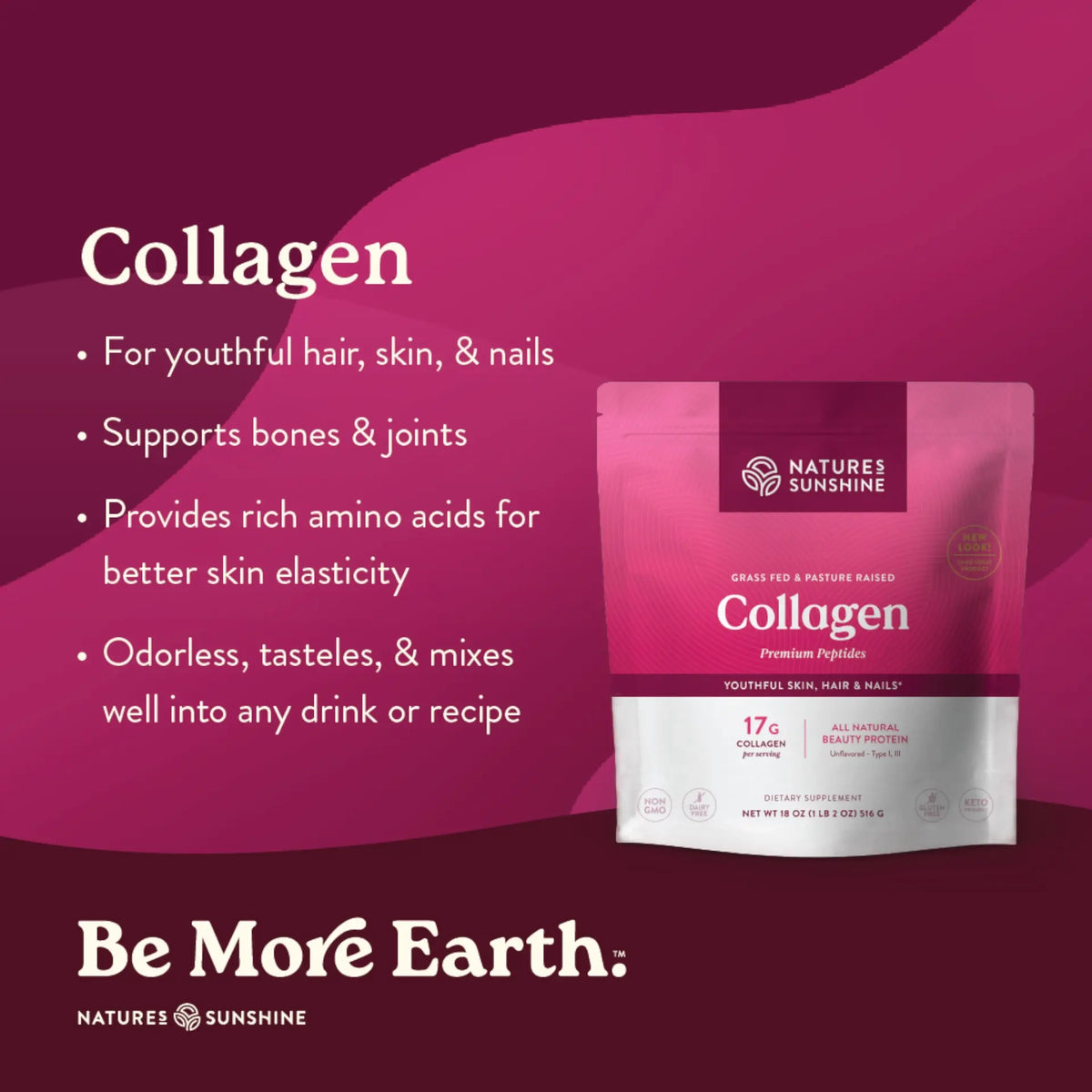 Nature's Sunshine Collagen Powder Supplement (18 oz.) (30 Servings)