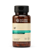 Nature's Sunshine SF dietary supplement bottle with amber glass, a black cap, and a beige label with green and teal accents, containing 100 vegcaps.