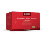 A red rectangular box of Nature's Sunshine Traditional Chinese Medicine Negative Pack capsules, shown at a three-quarter angle on a white background.