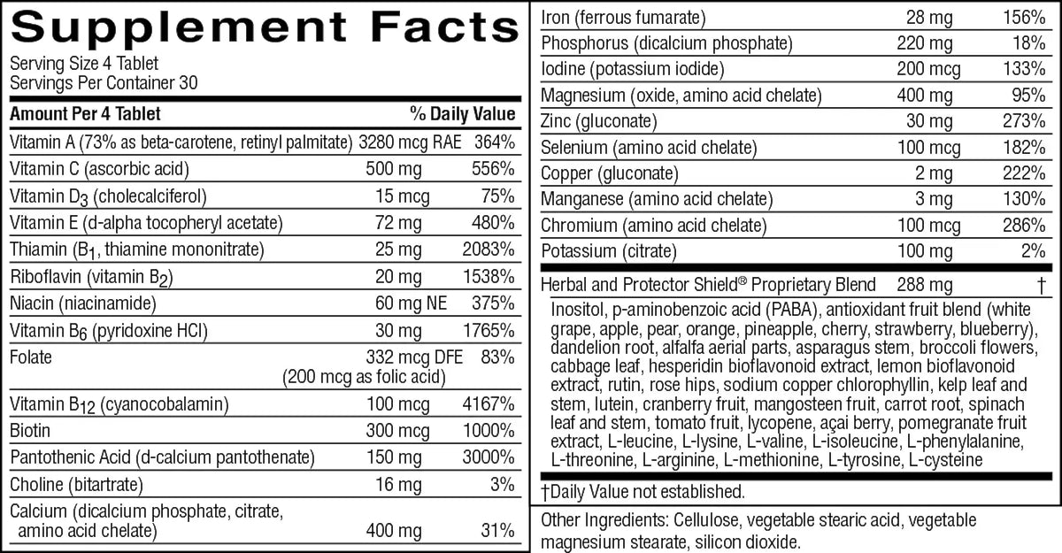 Super Supplemental Vit. & Min. With Iron (120 tabs)