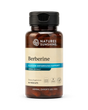 Nature's Sunshine Berberine Glucose Metabolism Support herbal extract supplement in an amber glass bottle with a black cap and cream label.