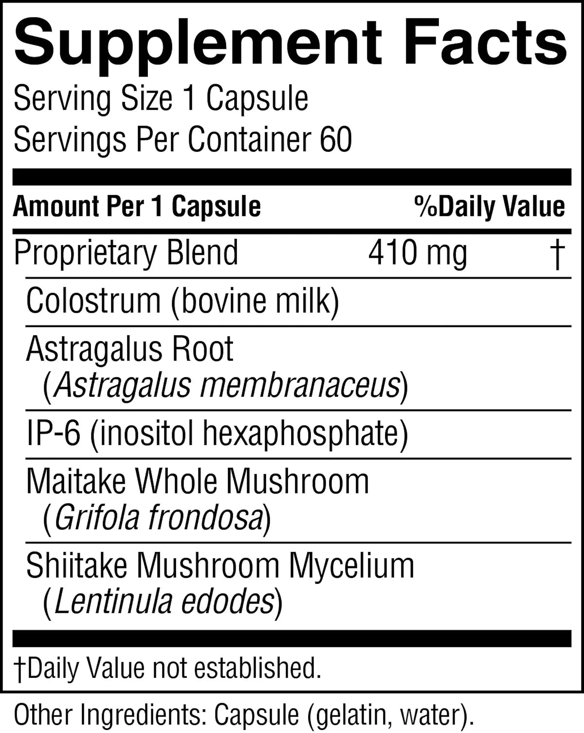 Nature's Sunshine Colostrum w/Immune Factors (60 caps)